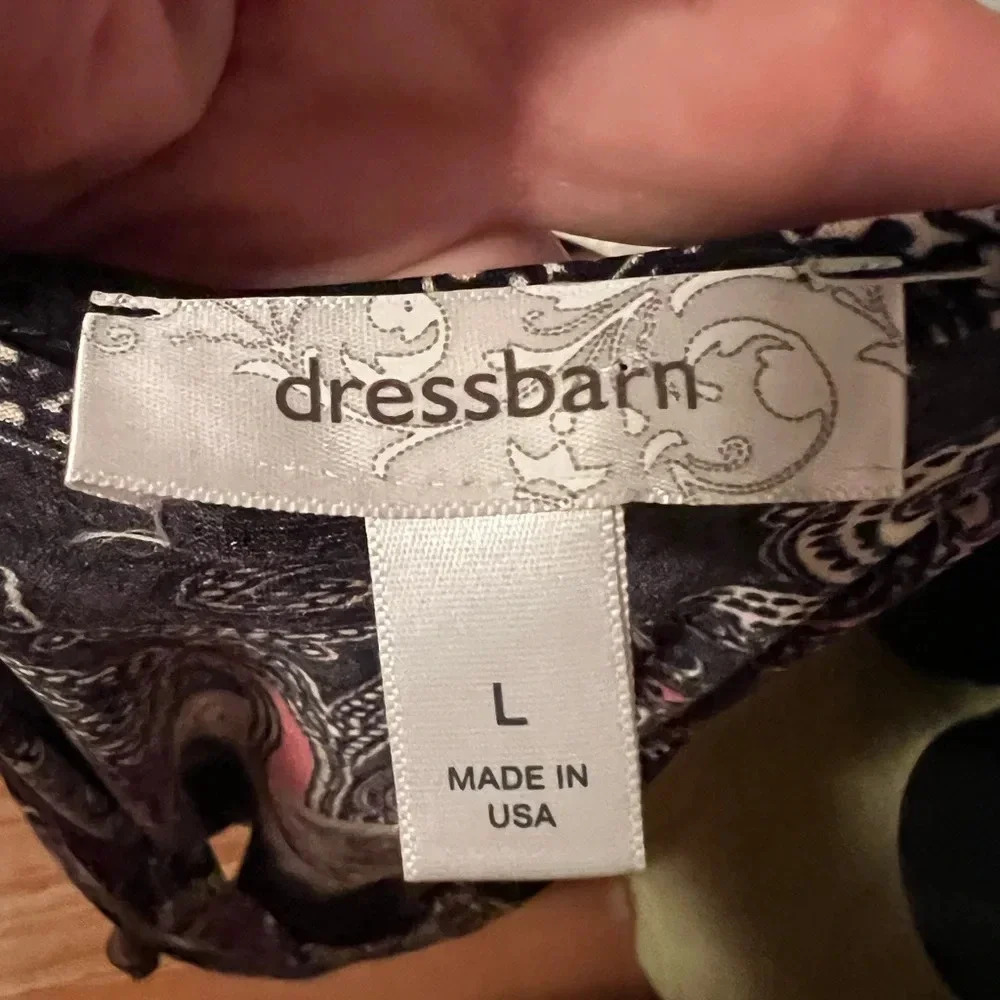 Dress Barn Woman‎ Embellished Tunic Length Top 3/4 Sleeve Womens Sz L EUC - Picture 2 of 5